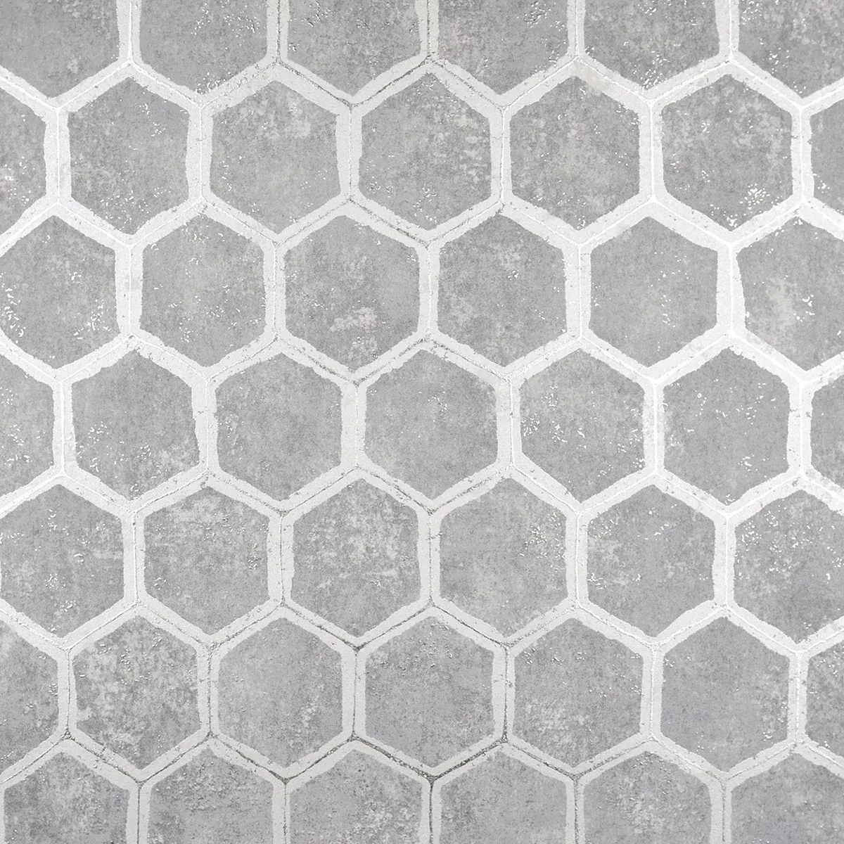 2927-00404 | Starling Pewter Honeycomb Wallpaper