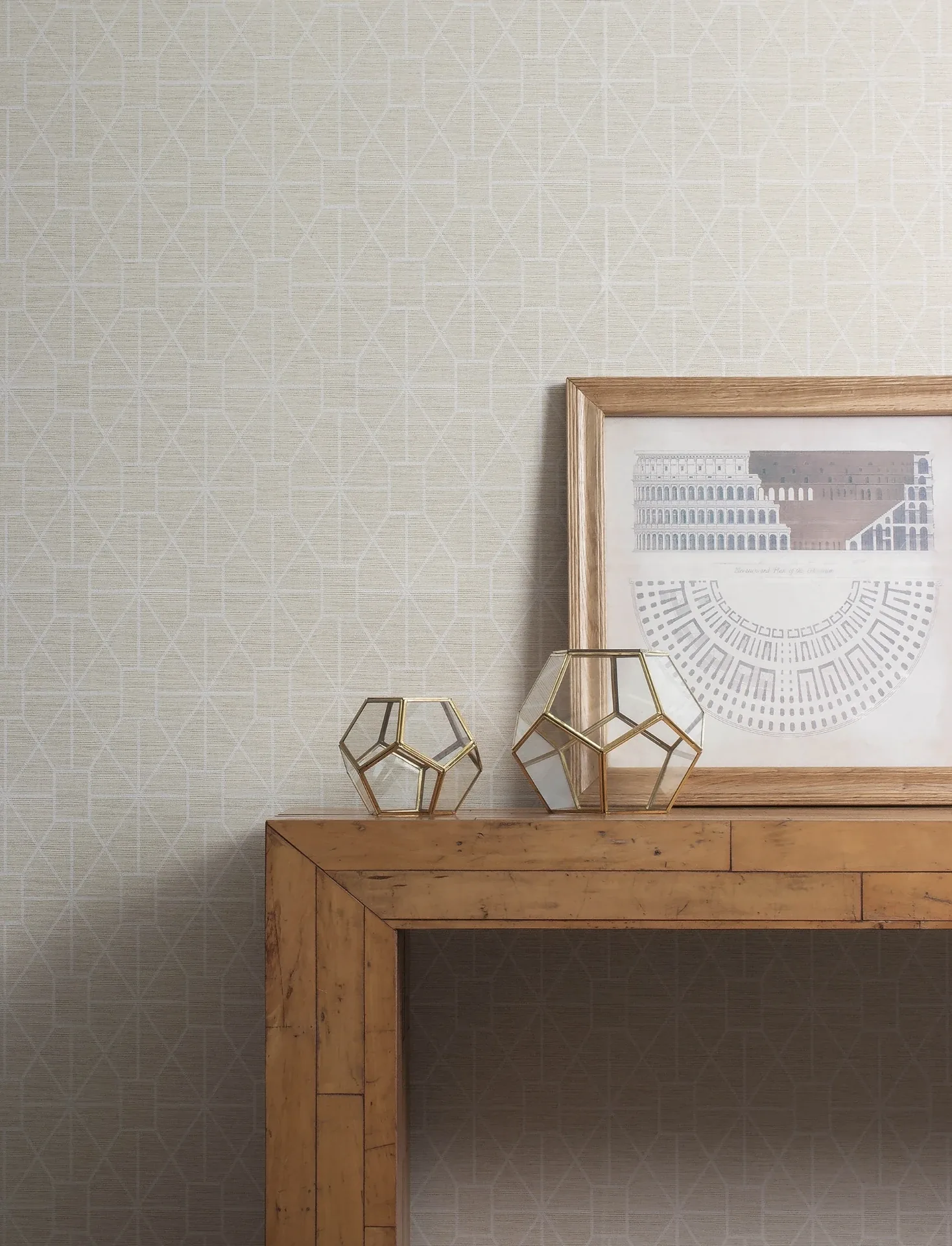 Brewster Home Fashions Stevenson Natural Trellis Wallpaper | Wallpaper Twins Brewster Home Fashions Stevenson Natural Trellis Wallpaper - SKU 4157-25014
