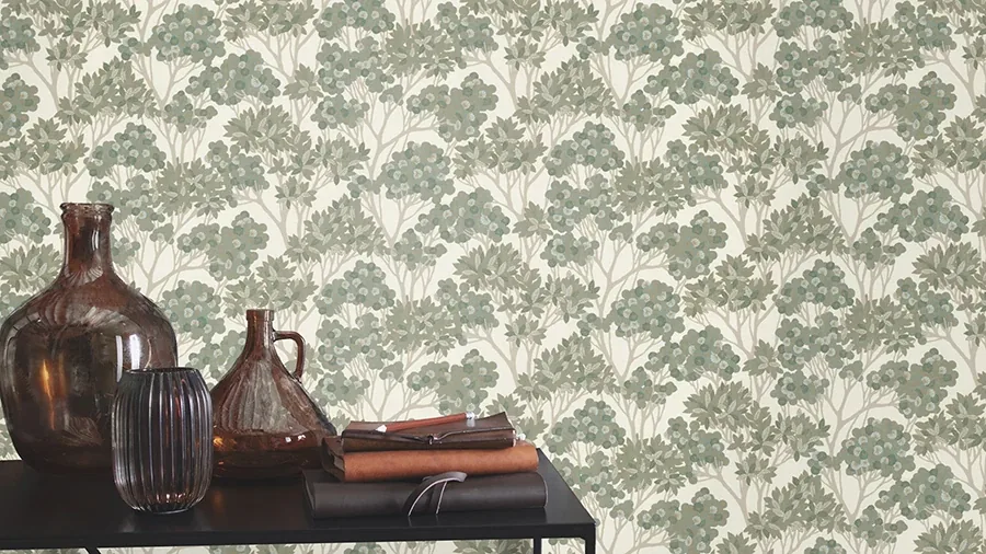 Brewster Home Fashions Stickley Green Tree Wallpaper - SKU RH580006