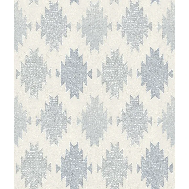 4142-72663 | Stitched Heirloom Indigo Wallpaper