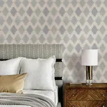 Brewster Home Fashions Stitched Heirloom Indigo Wallpaper - SKU 4142-72663