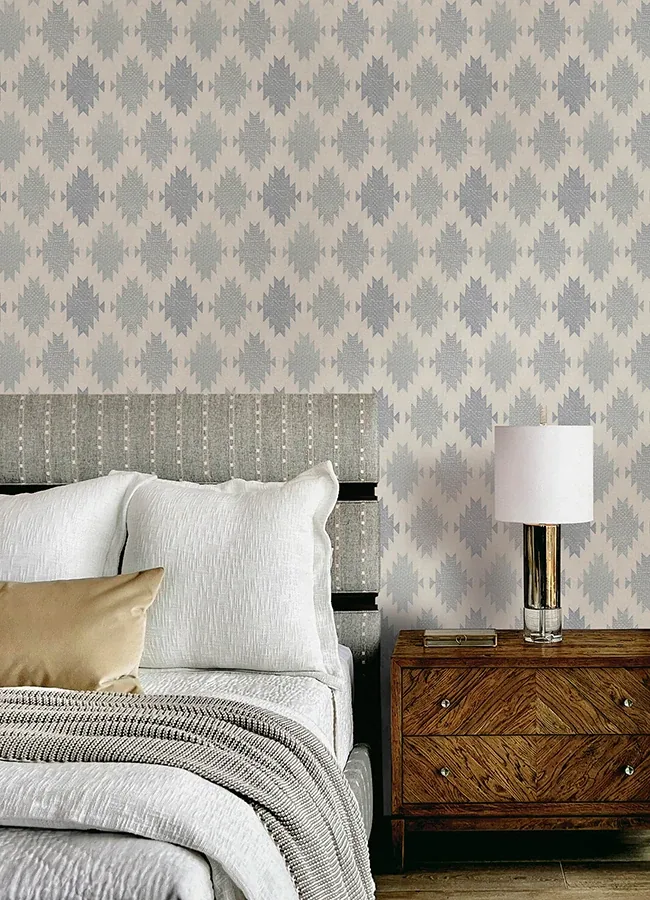 Brewster Home Fashions Stitched Heirloom Indigo Wallpaper - SKU 4142-72663