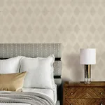 Brewster Home Fashions Stitched Heirloom Khaki Wallpaper - SKU 4142-72662