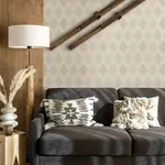 Brewster Home Fashions Stitched Heirloom Khaki Wallpaper - SKU 4142-72662