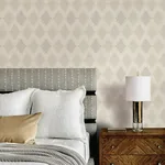 Brewster Home Fashions Stitched Heirloom Moss Wallpaper - SKU 4142-72665