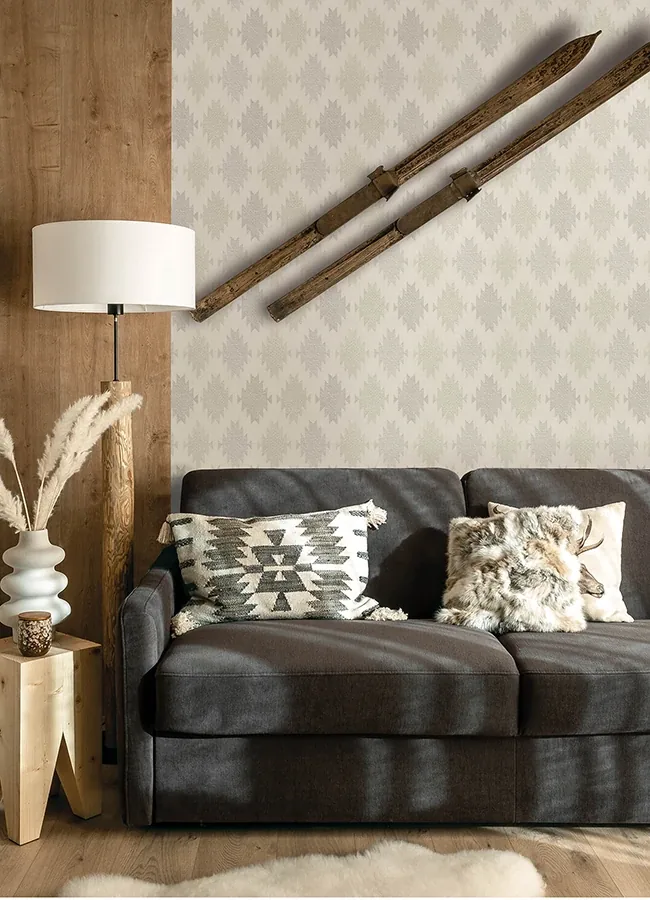 Brewster Home Fashions Stitched Heirloom Moss Wallpaper - SKU 4142-72665
