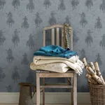 Brewster Home Fashions Stockman Silhouette Blue Wallpaper | Wallpaper Twins Brewster Home Fashions Stockman Silhouette Blue Wallpaper - SKU 4142-72637