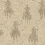 Brewster Home Fashions Stockman Silhouette Khaki Wallpaper - SKU 4142-72640