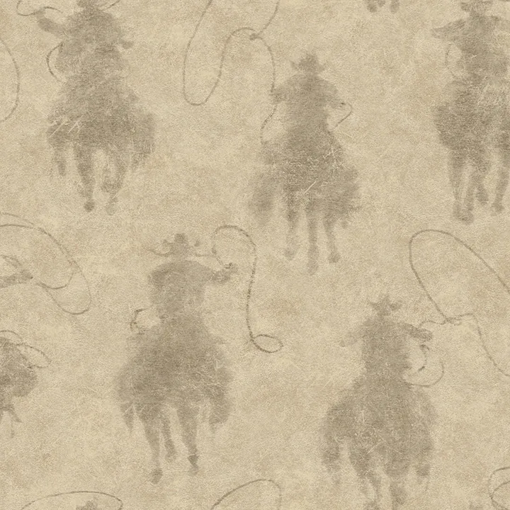 4142-72640 | Stockman Silhouette Khaki Wallpaper