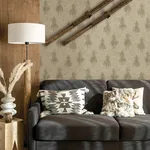 Brewster Home Fashions Stockman Silhouette Khaki Wallpaper - SKU 4142-72640