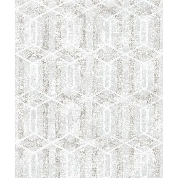 Brewster Home Fashions Stormi Light Grey Geometric Wallpaper - SKU 2809-SH01061