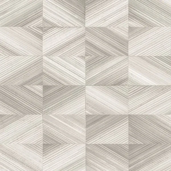 2904-25377 | Stratum Taupe Geometric Faux Wood Wallpaper