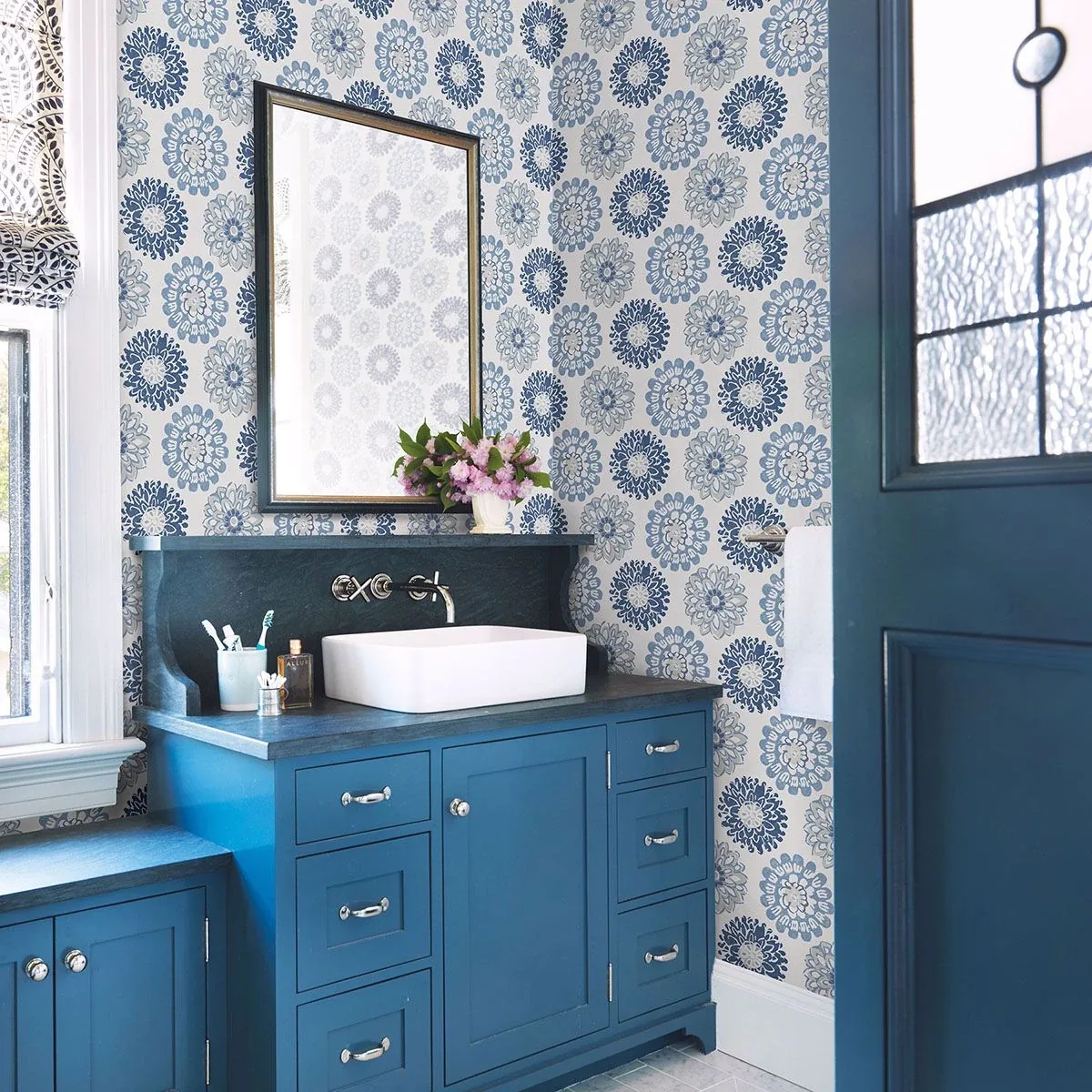 Brewster Home Fashions Sunkissed Blue Floral Wallpaper - SKU 3120-13705
