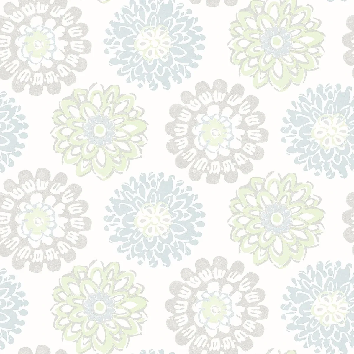3120-13704 | Sunkissed Light Green Green Floral Wallpaper