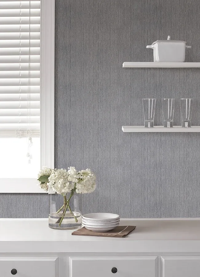 Brewster Home Fashions Sunshower Grey Stria Wallpaper - SKU 4168-16639