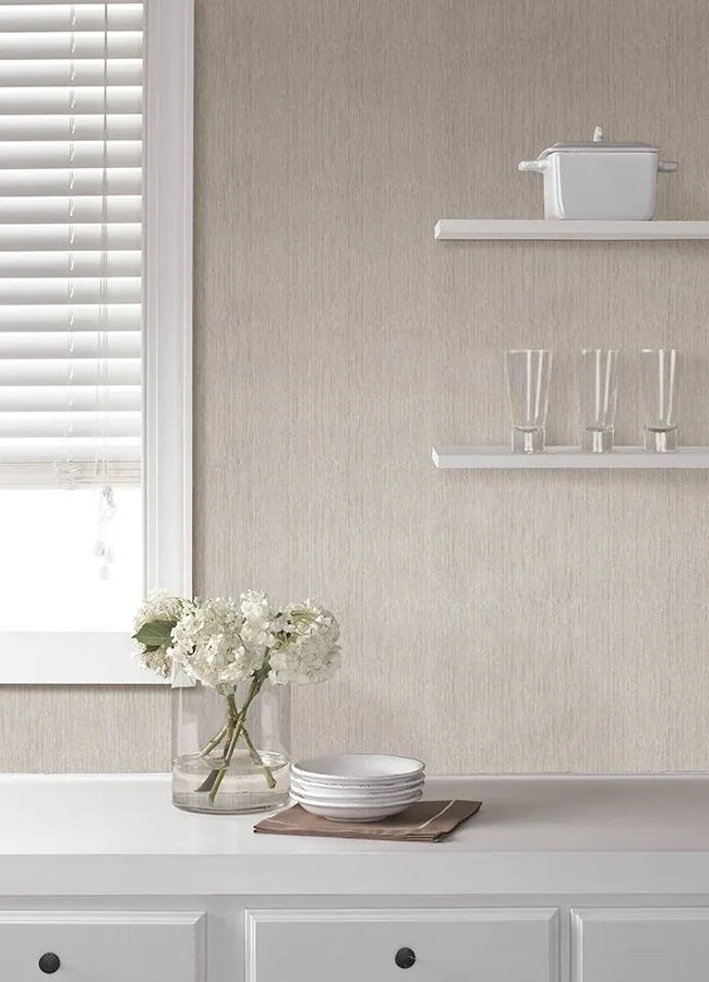 Brewster Home Fashions Sunshower Light Grey Stria Wallpaper - SKU 4168-16638