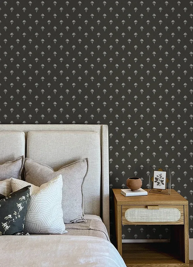 Brewster Home Fashions Surdiva Black Floral Fan Wallpaper - SKU 4148-27462