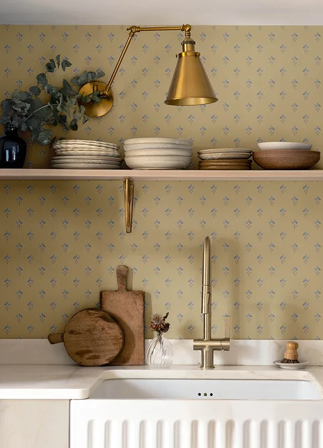 Brewster Home Fashions Surdiva Honey Floral Fan Wallpaper - SKU 4148-27458