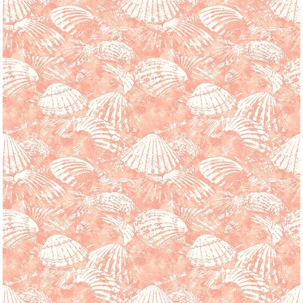 2904-25689 | Surfside Coral Shells Wallpaper