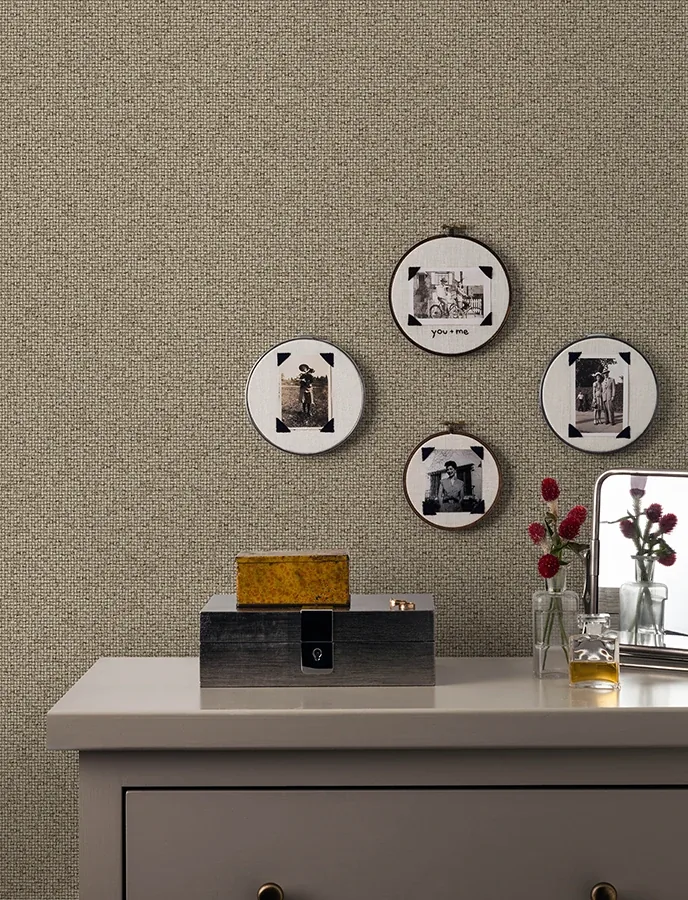 Brewster Home Fashions Surrey Chestnut Basketweave Wallpaper - SKU 4144-9159