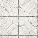 Brewster Home Fashions Susanna Off White Vintage Tin Tile Wallpaper | Wallpaper Twins Brewster Home Fashions Susanna Off White Vintage Tin Tile Wallpaper - SKU 3115-12431