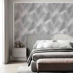 Brewster Home Fashions Sussurro Grey Feathers Wallpaper - SKU AH901705