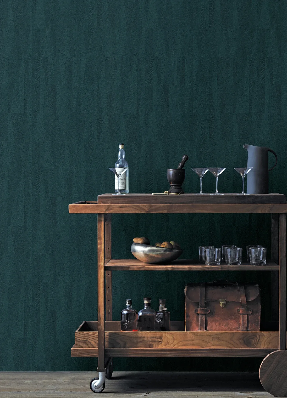 Brewster Home Fashions Sutton Teal Textured Geometric Wallpaper - SKU 4041-418934