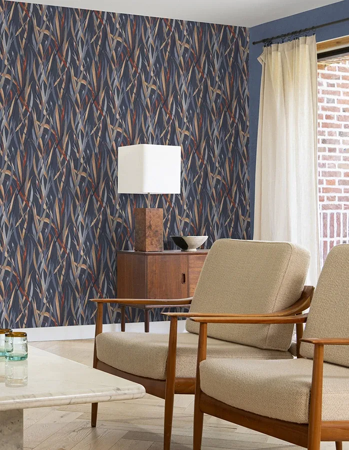 Brewster Home Fashions Sway Blue Botanical Wallpaper - SKU RH330236