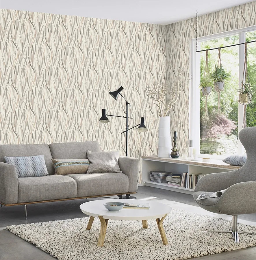 Brewster Home Fashions Sway Neutral Botanical Wallpaper - SKU RH330205