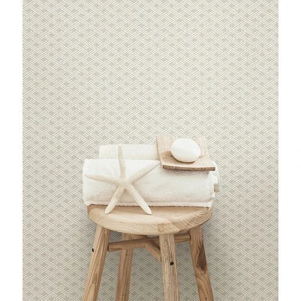 Brewster Home Fashions Sweetgrass Grey Trellis Wallpaper - SKU 3113-12084