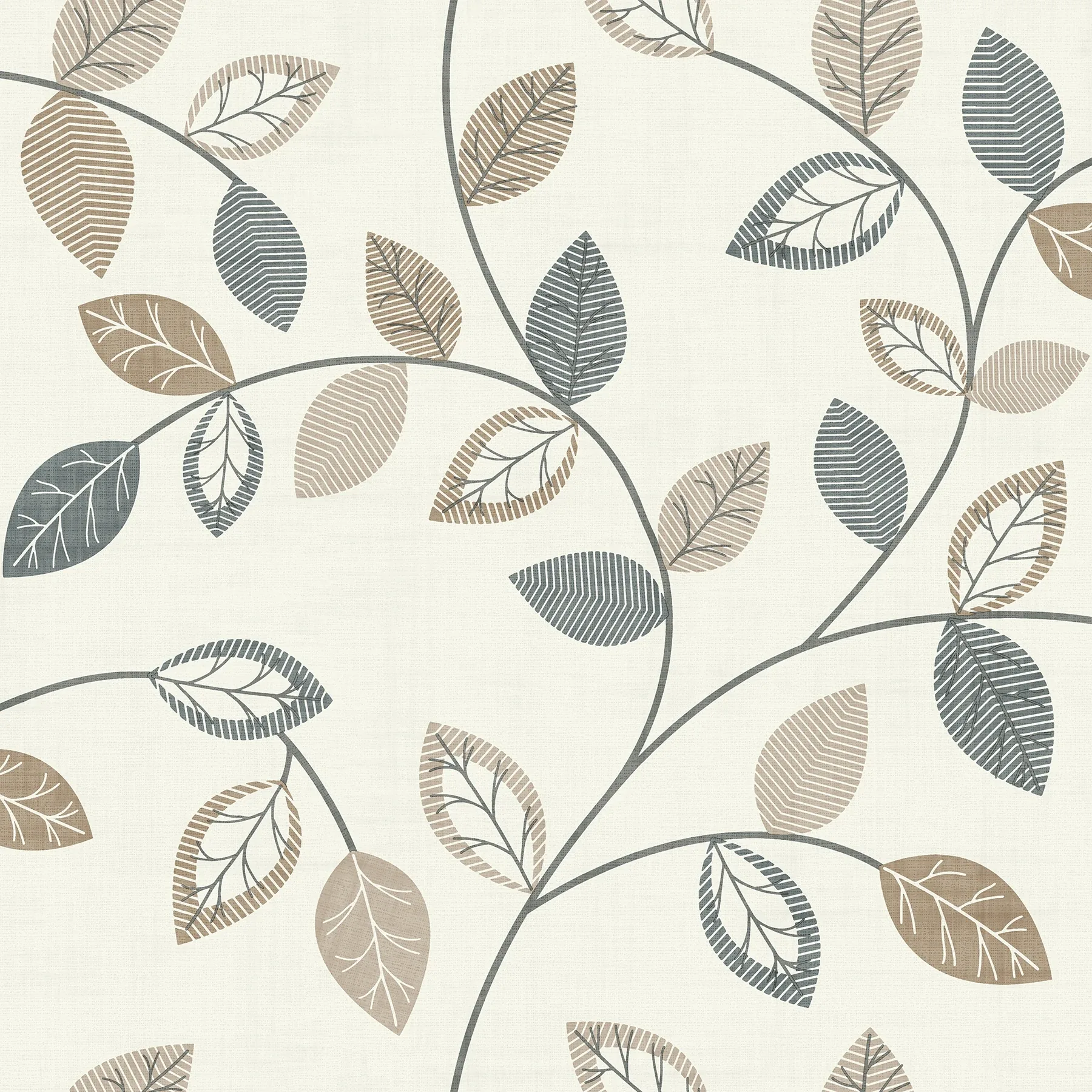 Brewster Home Fashions Sylvie Neutral Leaf Trail Wallpaper - SKU AH925405