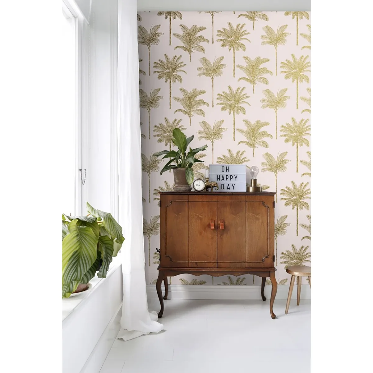 Brewster Home Fashions Taj Blush Palm Trees Wallpaper - SKU DD139164