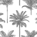 Brewster Home Fashions Taj Charcoal Palm Trees Wallpaper - SKU DD139162