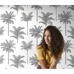 Brewster Home Fashions Taj Charcoal Palm Trees Wallpaper - SKU DD139162