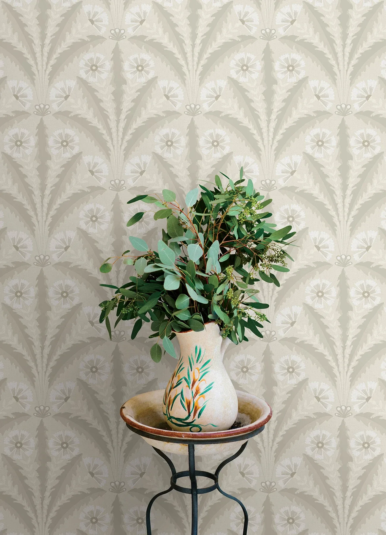 Brewster Home Fashions Tap Root Beige Floral Damask Wallpaper - SKU 4169-27603
