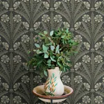 Brewster Home Fashions Tap Root Charcoal Floral Damask Wallpaper - SKU 4169-27601