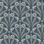 Brewster Home Fashions Tap Root Dark Blue Floral Damask Wallpaper - SKU 4169-27600