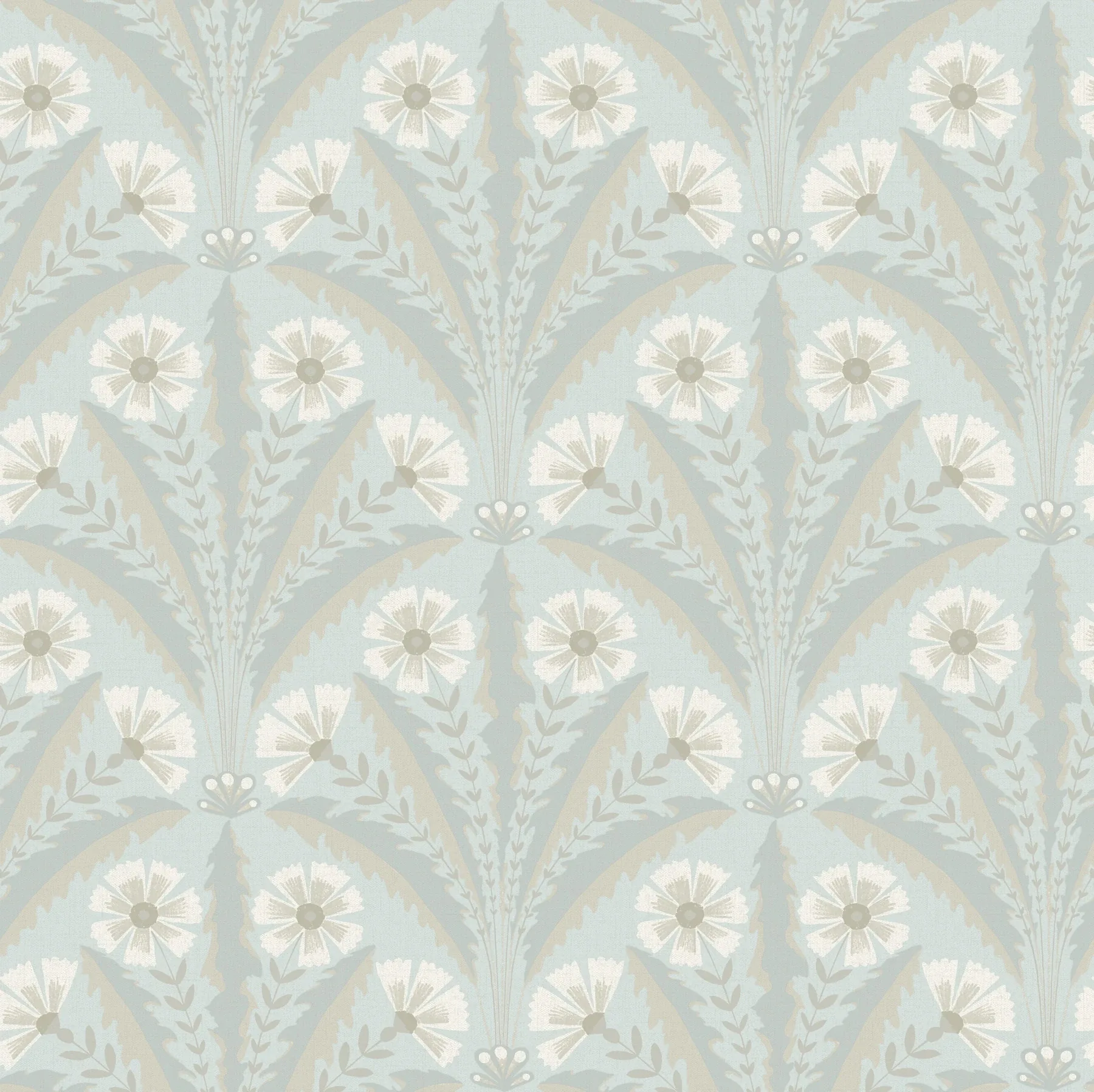 4169-27602 | Tap Root Light Blue Floral Damask Wallpaper