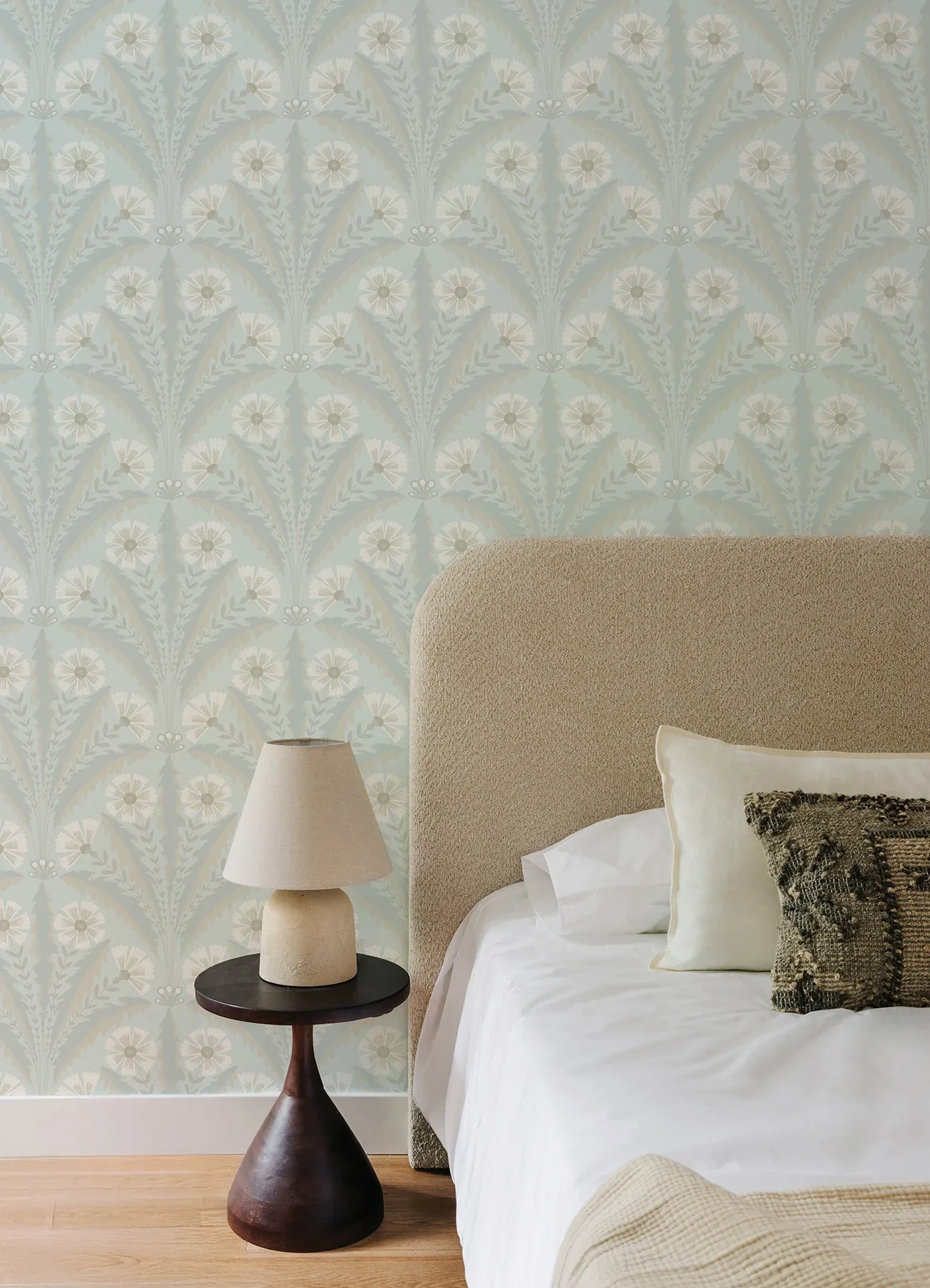 Brewster Home Fashions Tap Root Light Blue Floral Damask Wallpaper - SKU 4169-27602