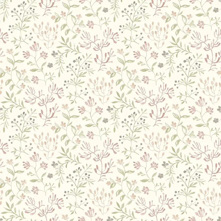 3125-72355 | Tarragon Blush Dainty Meadow Wallpaper