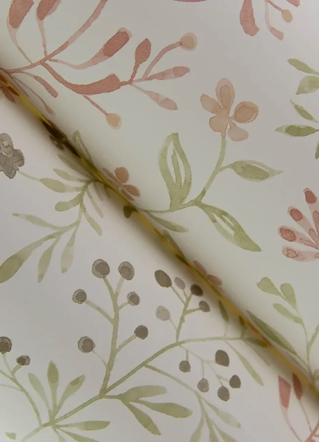 Brewster Home Fashions Tarragon Blush Dainty Meadow Wallpaper - SKU 3125-72355