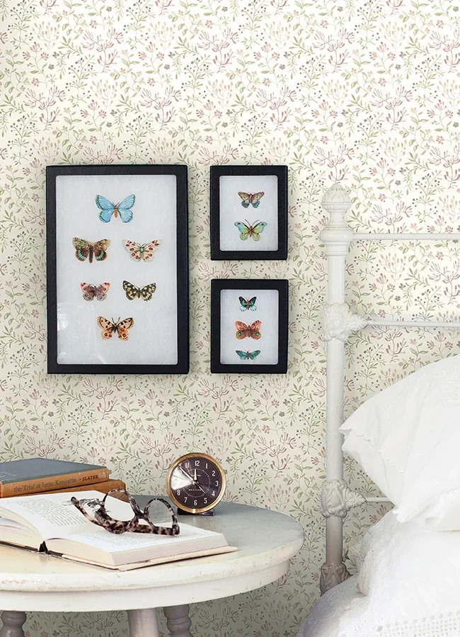 Brewster Home Fashions Tarragon Blush Dainty Meadow Wallpaper - SKU 3125-72355
