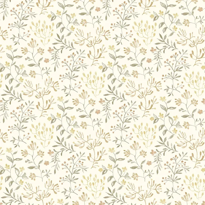3125-72354 | Tarragon Honey Dainty Meadow Wallpaper