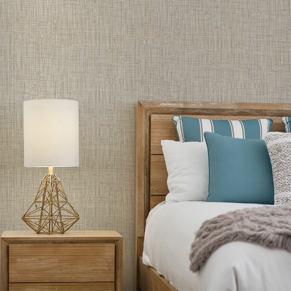 Brewster Home Fashions Tartan Wheat Distressed Texture Wallpaper - SKU 2945-2753