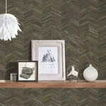Brewster Home Fashions Tatlin Brown Chevron Wallpaper | Wallpaper Twins Brewster Home Fashions Tatlin Brown Chevron Wallpaper - SKU 2980-38309-7