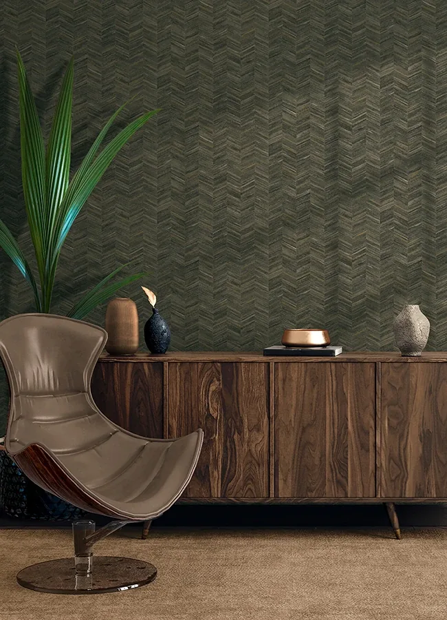 Brewster Home Fashions Tatlin Brown Chevron Wallpaper | Wallpaper Twins Brewster Home Fashions Tatlin Brown Chevron Wallpaper - SKU 2980-38309-7