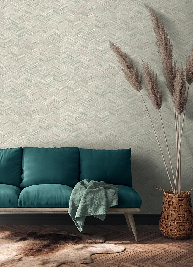 Brewster Home Fashions Tatlin Grey Chevron Wallpaper - SKU 2980-38309-4