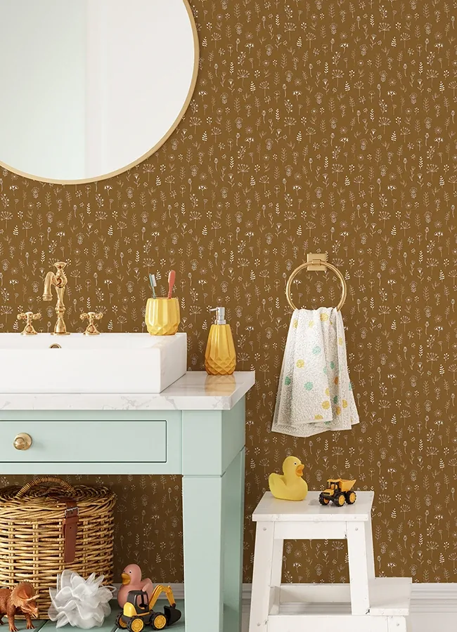 Brewster Home Fashions Tatula Chestnut Floral Wallpaper - SKU 4060-139281