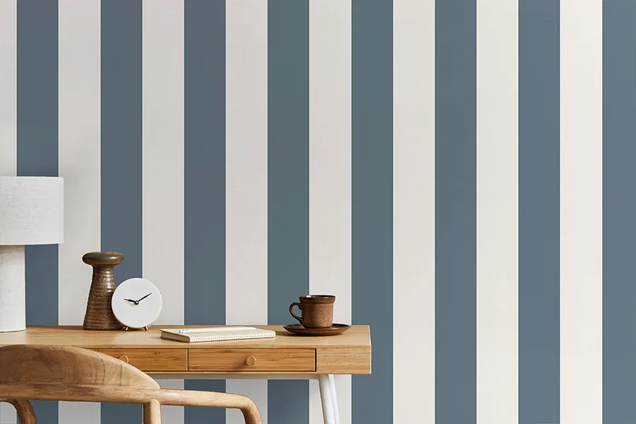 Brewster Home Fashions Tavish Blue Stripe Wallpaper - SKU FD43458