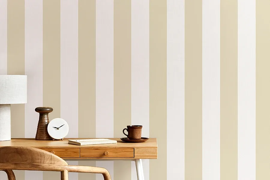 Brewster Home Fashions Tavish Light Yellow Stripe Wallpaper - SKU FD43457